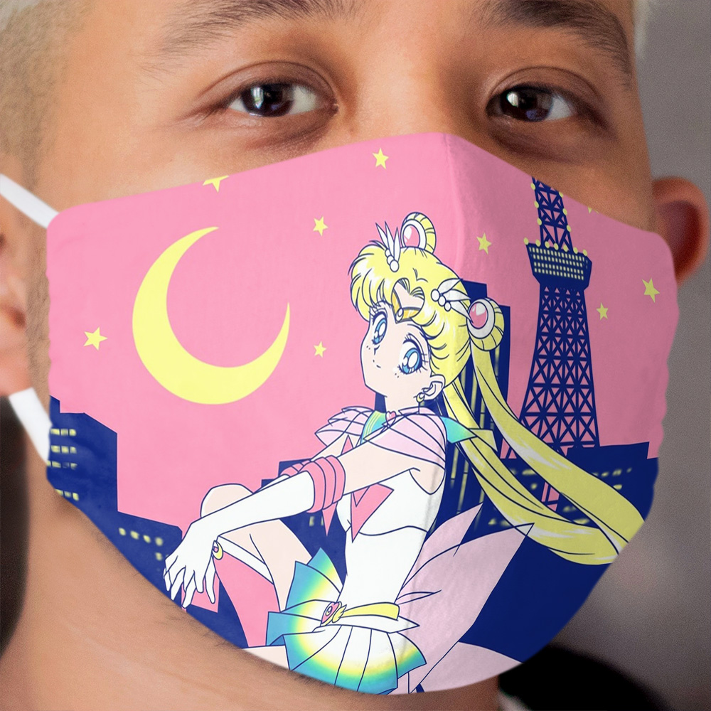 Super Sailor Moon ~ Tokyo City Lights Cloth Face Mask