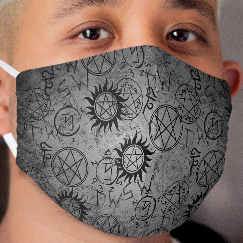 Supernatural Grey Cloth Face Mask