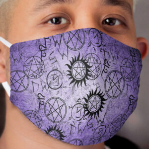 Supernatural Purple Cloth Face Mask