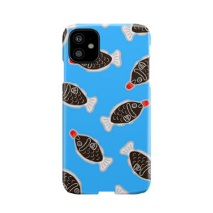 Sushi Soy Fish Pattern In Blue Phone Case