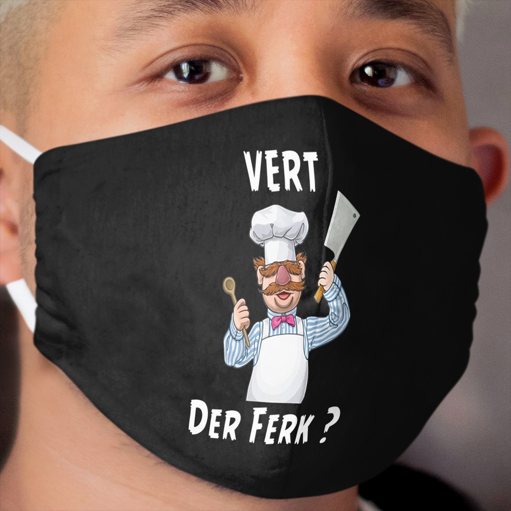 Swedish-Chef Vert-Der-Ferk Funny Cloth Face Mask