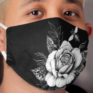 Sweet Leaf - Black Cloth Face Mask