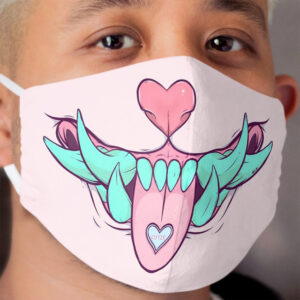 Sweet tooth Oni mask strawberry mint Cloth Face Mask