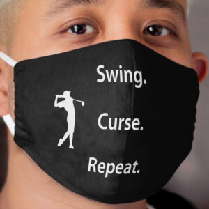 Swing. Curse. Repeat. Golf masks Cloth Face Mask