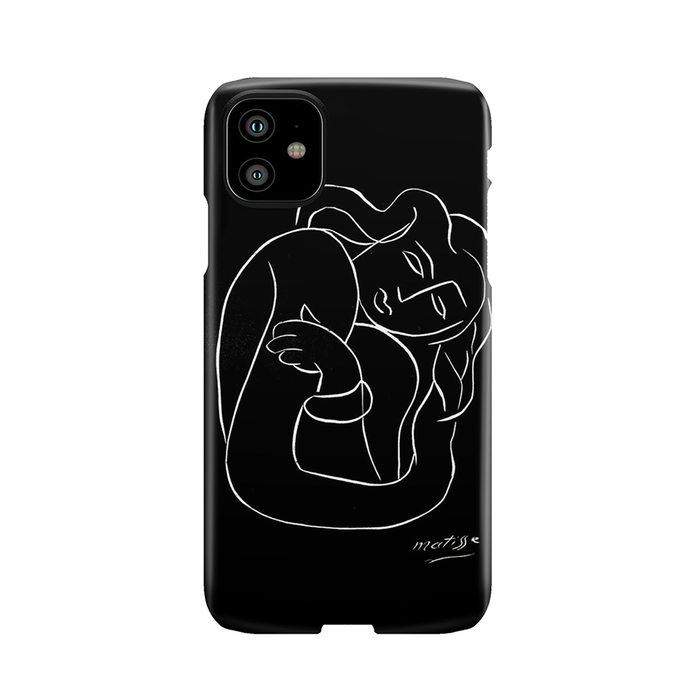 Tahitian Lady : Vintage Matisse Black And White Painting Print Phone Case