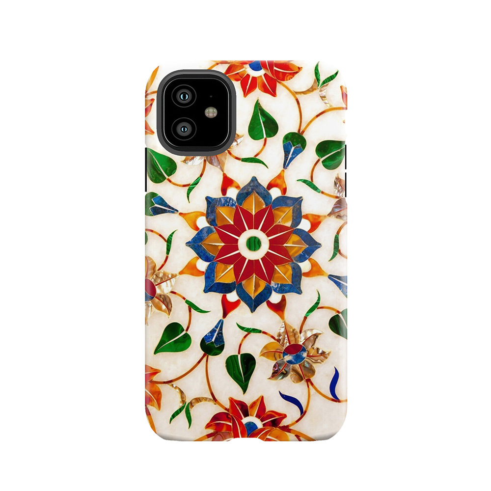 Taj Mahal Floral Design Tough Phone Case