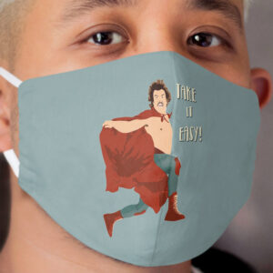 Take It Easy, El Luchador Mascarado Artwork Cloth Face Mask