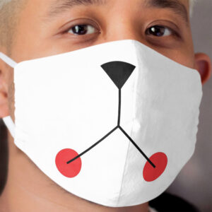 Tanjiro fox (kitsune) face half mask from Demon Slayer Kimetsu no Yaibia Cloth Face Mask