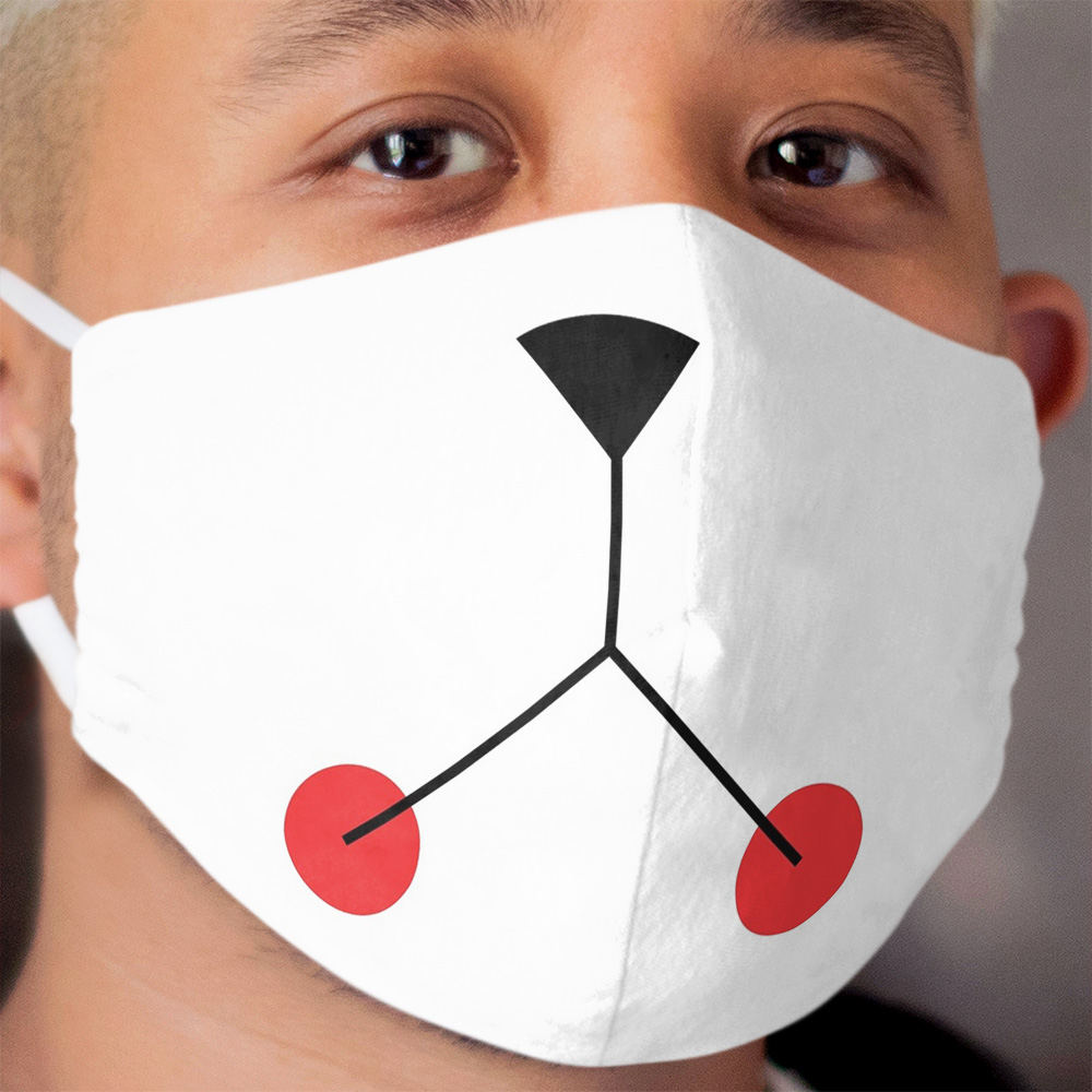 Tanjiro fox (kitsune) face half mask from Demon Slayer Kimetsu no Yaibia Cloth Face Mask