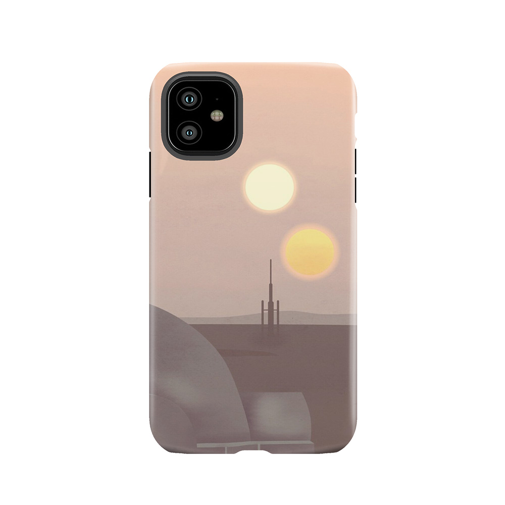Tatooine Retro Travel Poster Tough Phone Case