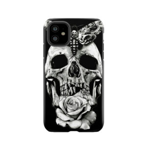 Tattoo - Butterfly On Skull Tough Phone Case