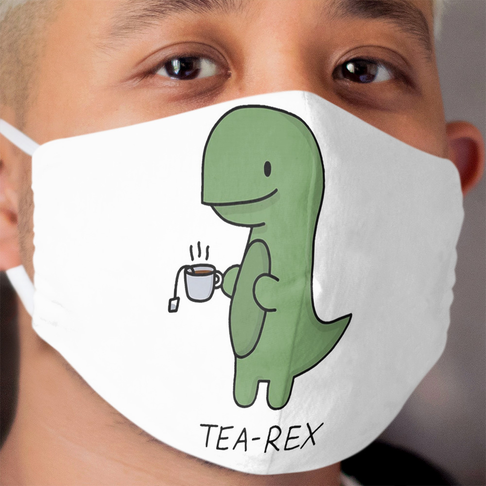 Tea-Rex (Green) Cloth Face Mask