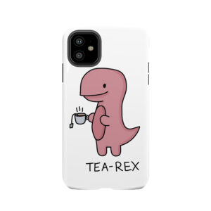 'Tea-Rex' Illustration Tough Phone Case