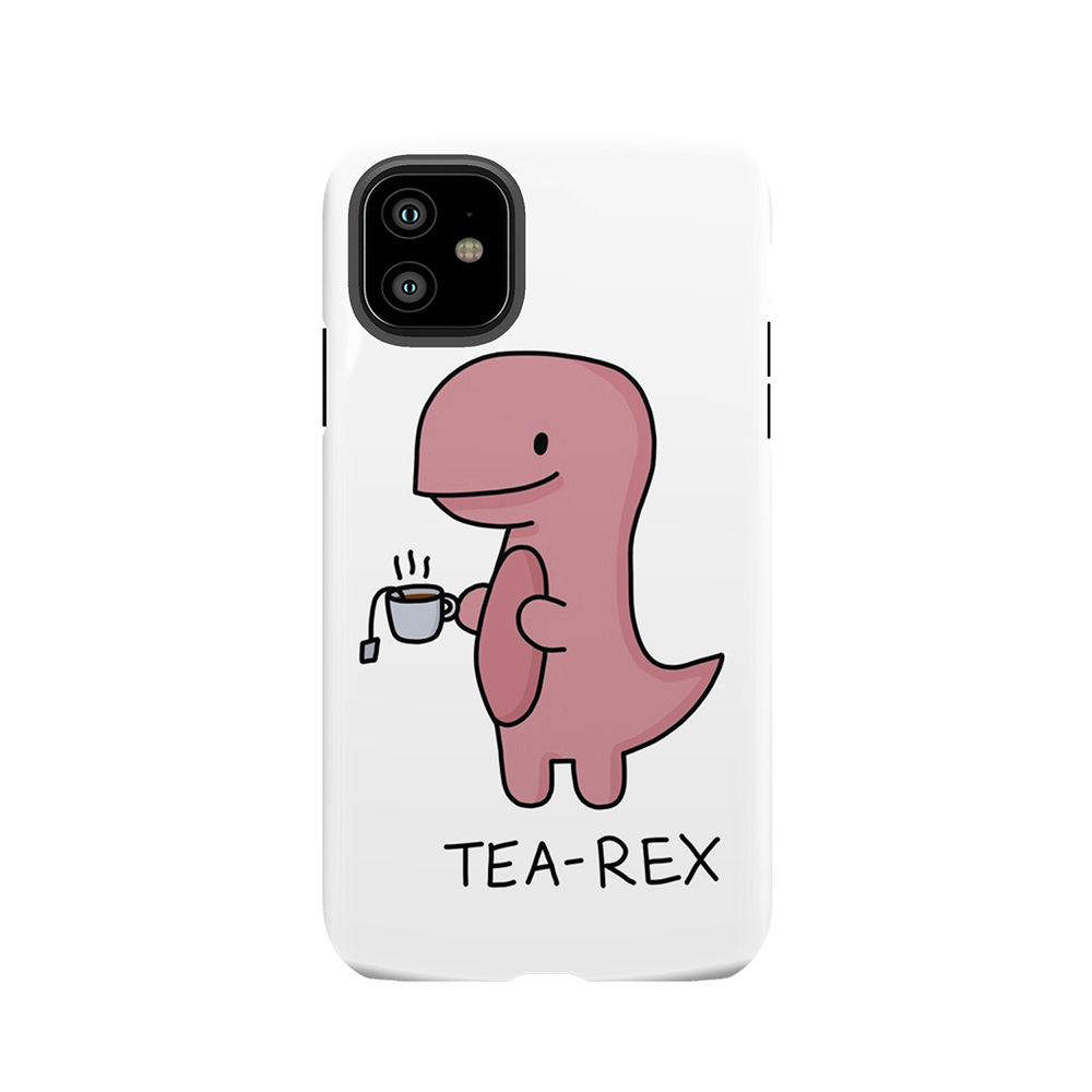 'Tea-Rex' Illustration Tough Phone Case