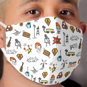 Team Coco Colored Doodles Cloth Face Mask