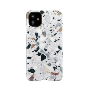 Terrazzo Black, White, Grey And Bronze Phone Case