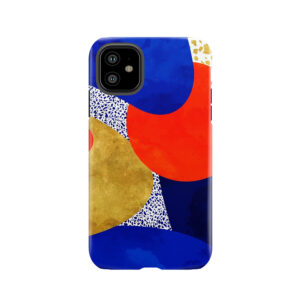 Terrazzo Galaxy Midnight Blue Yellow Golden Orange Tough Phone Case