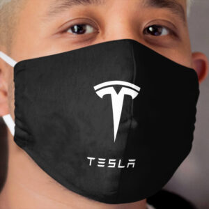Tesla Logo White Cloth Face Mask