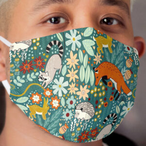 Textured Woodland Pattern Cloth Face Mask
