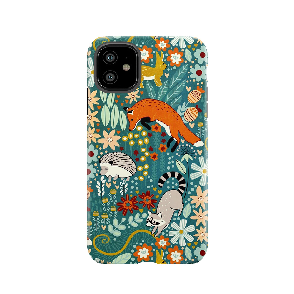 Textured Woodland Pattern Tough Phone Case