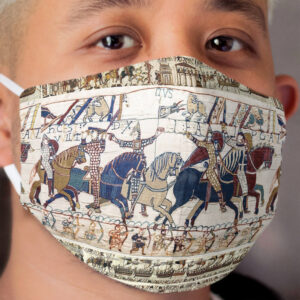 THE BAYEUX TAPESTRY ,BATTLE OF HASTINGS ,NORMAN KNIGHTS HORSEBACK Cloth Face Mask