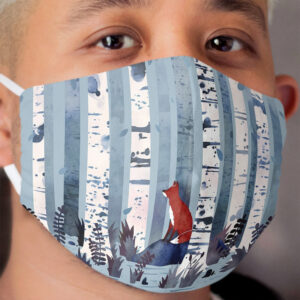 The Birches (in Blue) Cloth Face Mask