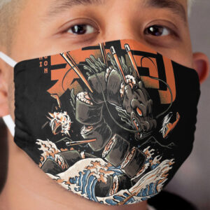 The Black Sushi Dragon Cloth Face Mask