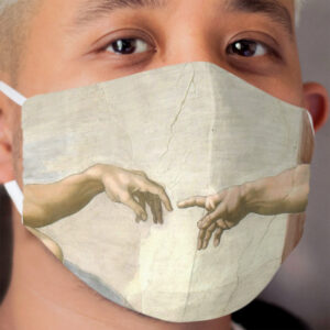 the creation of adam fingers Cloth Face Mask