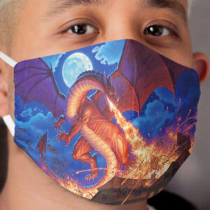The Devil's Fire - Art by Greg Hildebrandt Cloth Face Mask