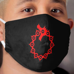 The Dragon's Sin of Wrath Meliodas Symbol - Seven Deadly Sins/Nanatsu No Taizai Cloth Face Mask