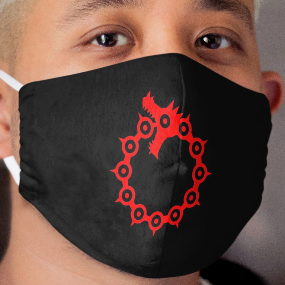 The Dragon's Sin of Wrath Meliodas Symbol - Seven Deadly Sins/Nanatsu No Taizai Cloth Face Mask