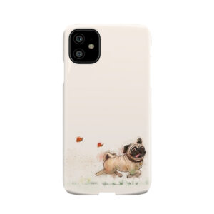 The Furminator Pug Watercolor Design In Beige Color Phone Case