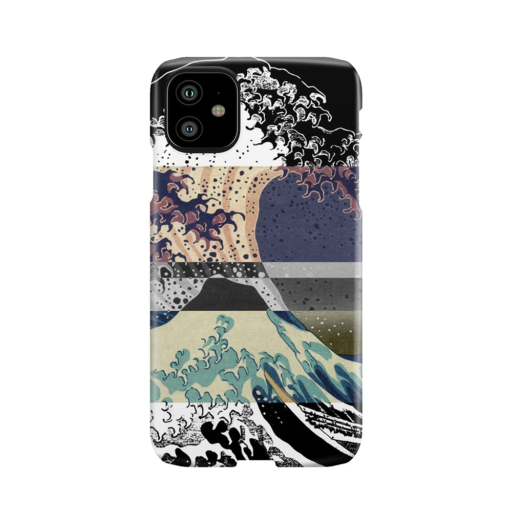 The Great Wave Color Glitch Phone Case
