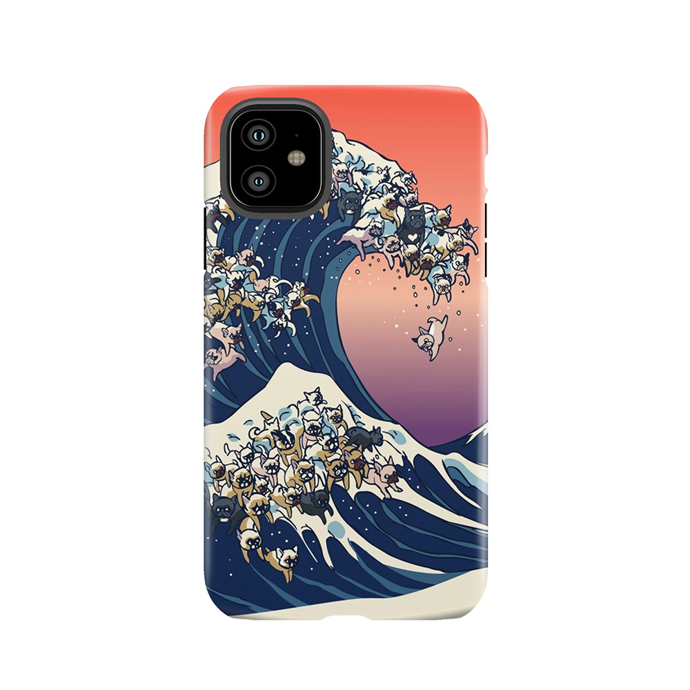 The Great Wave Of French Bulldog Tough Phone Case