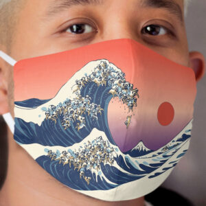 The Great Wave of Pug Cloth Face Mask