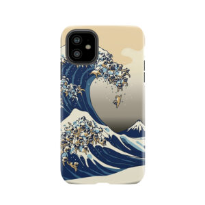 The Great Wave Of Pugs Vanilla Sky Tough Phone Case