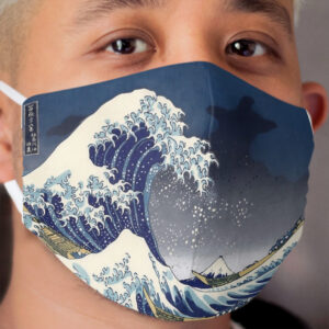 the great wave off dark Cloth Face Mask