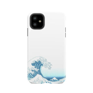 The Great Wave Off Kanagawa - By Hokusai - Monotone Tough Phone Case