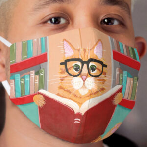 The Library Cat Cloth Face Mask