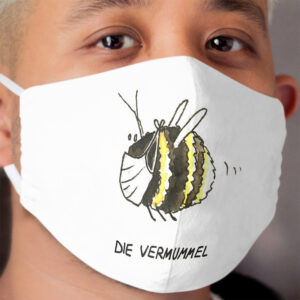 The Cloth Face Masked Bumblbee - She cares for herself and others! (german version) Cloth Face Mask