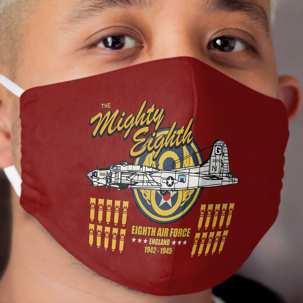 The Mighty Eighth - B-17 Flying Fortress Eighth Air Force Cloth Face Mask