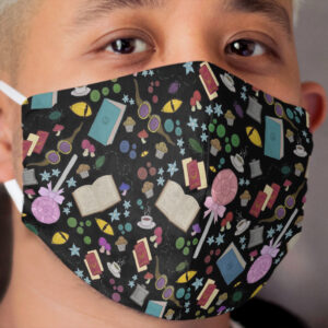 The Mighty Nein Pattern | Black Background Cloth Face Mask