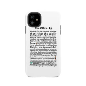 The Office's Most Famous Lines Tough Phone Case