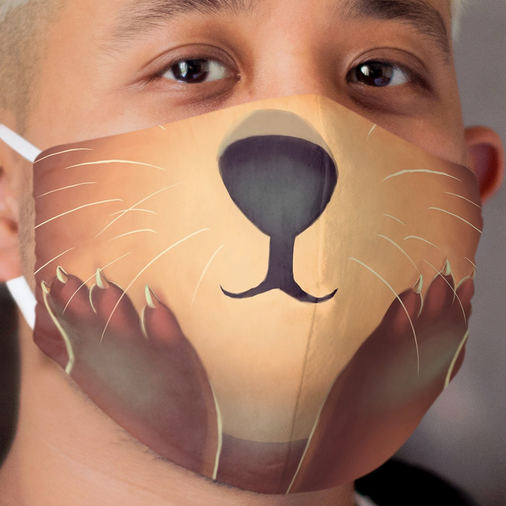 The otter mask - Funny Fluffy Animal Cloth Face Mask