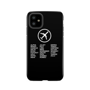 The Phonetic Alphabet With A Picture Of An Airplane. Tough Phone Case