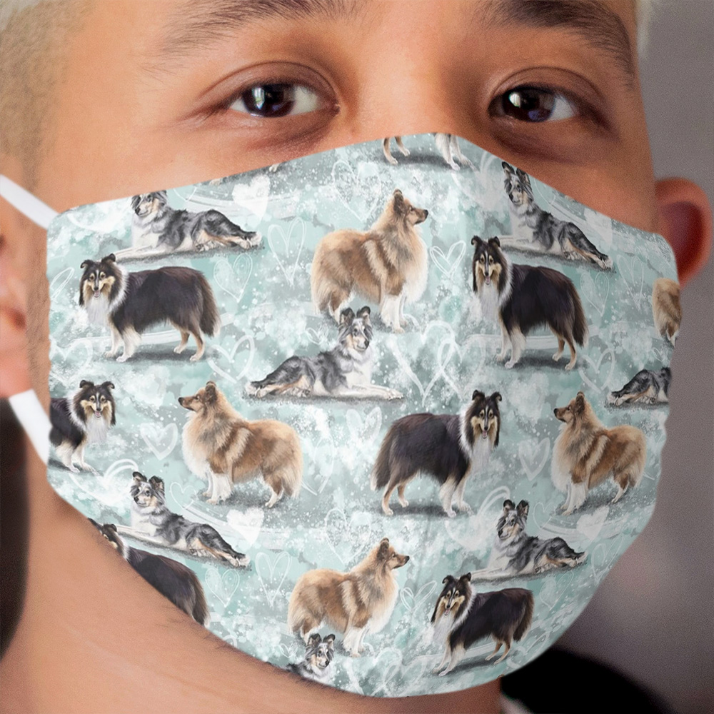 The Shetland Sheepdog Sheltie Cloth Face Mask