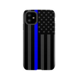 The Symbolic Thin Blue Line On American Flag Tough Phone Case