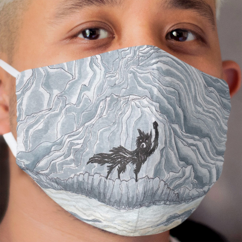 The Winter Wolf - Fantastic Mr Fox by wes Anderson Cloth Face Mask