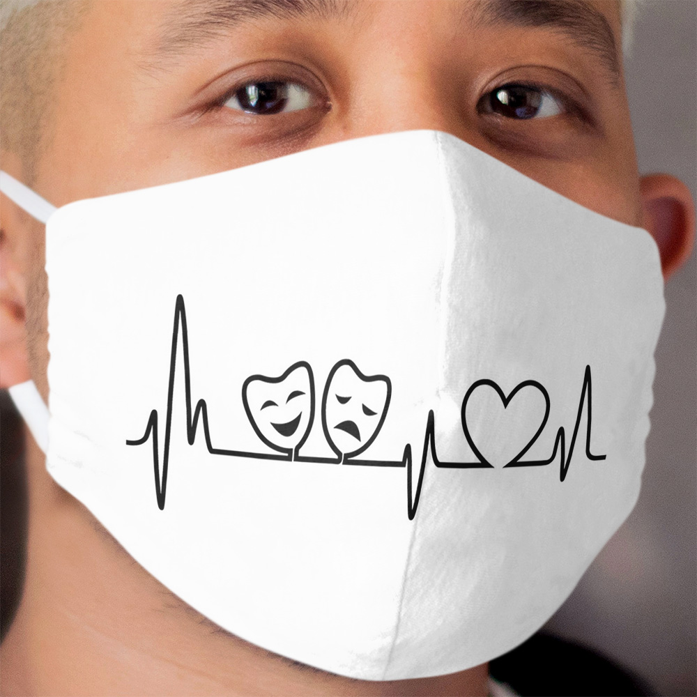 Theatre In Heartbeat Cloth Face Mask 2