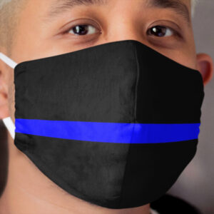 Thin Blue Line Flag Cloth Face Mask